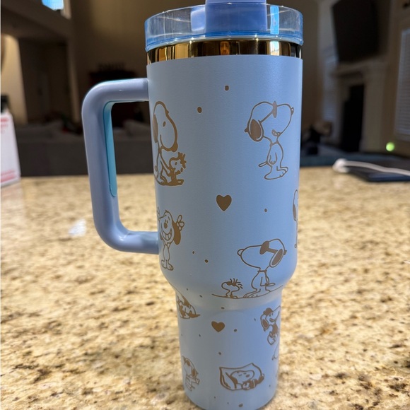 Stanley Light Blue Tumbler with Custom Snoopy Design - Picture 2 of 3